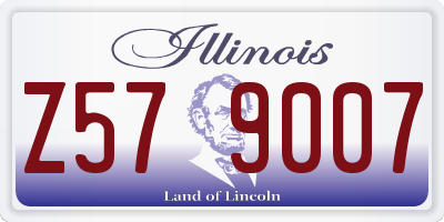 IL license plate Z579007