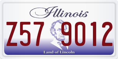 IL license plate Z579012