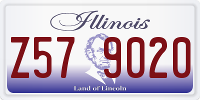 IL license plate Z579020