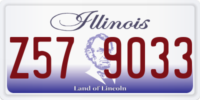 IL license plate Z579033