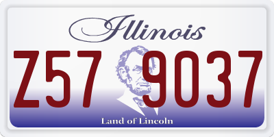 IL license plate Z579037