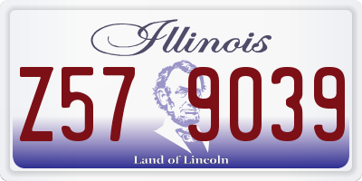 IL license plate Z579039