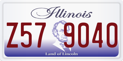 IL license plate Z579040