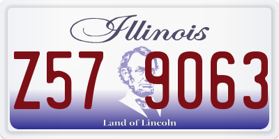 IL license plate Z579063