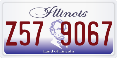 IL license plate Z579067