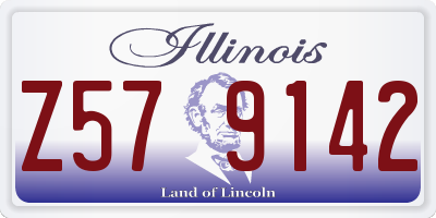 IL license plate Z579142