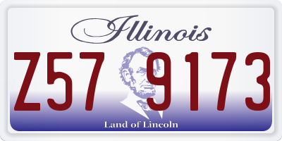 IL license plate Z579173
