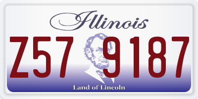 IL license plate Z579187