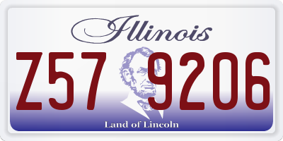 IL license plate Z579206