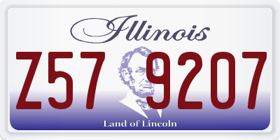 IL license plate Z579207