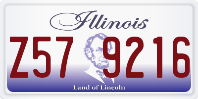 IL license plate Z579216