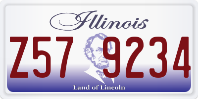 IL license plate Z579234