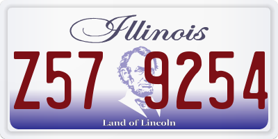 IL license plate Z579254