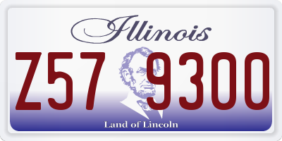 IL license plate Z579300