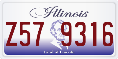 IL license plate Z579316