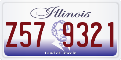 IL license plate Z579321