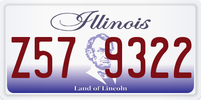IL license plate Z579322