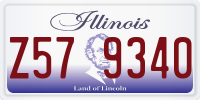 IL license plate Z579340