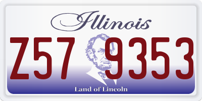 IL license plate Z579353