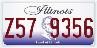 IL license plate Z579356