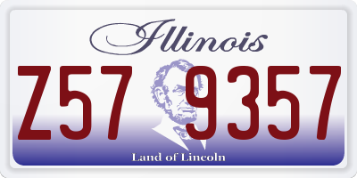 IL license plate Z579357