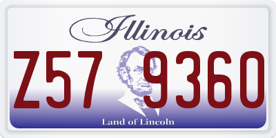 IL license plate Z579360