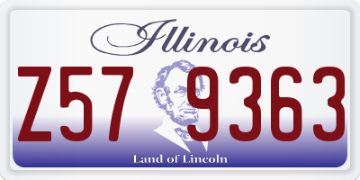 IL license plate Z579363