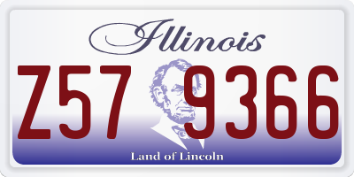 IL license plate Z579366