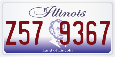 IL license plate Z579367