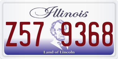IL license plate Z579368