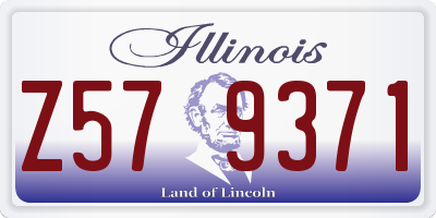 IL license plate Z579371