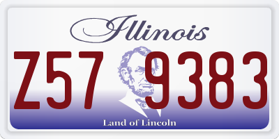 IL license plate Z579383