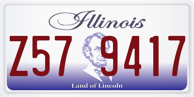 IL license plate Z579417