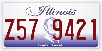 IL license plate Z579421