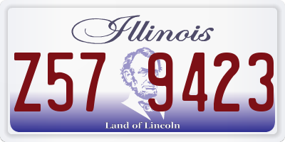 IL license plate Z579423