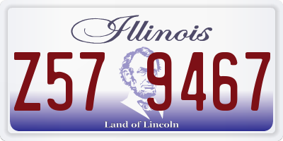 IL license plate Z579467