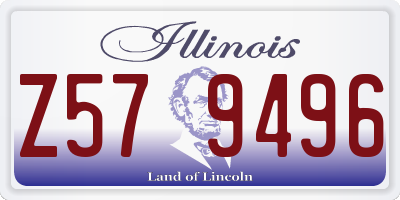IL license plate Z579496