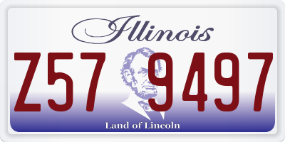 IL license plate Z579497