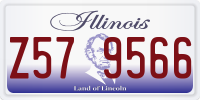IL license plate Z579566