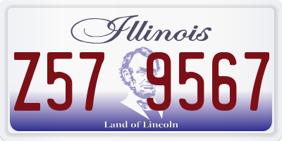 IL license plate Z579567