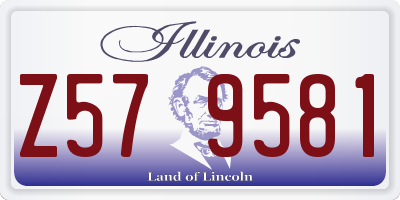 IL license plate Z579581