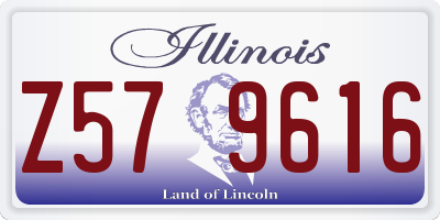 IL license plate Z579616