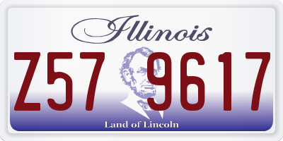IL license plate Z579617