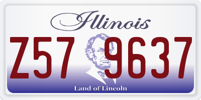 IL license plate Z579637