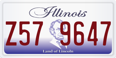 IL license plate Z579647