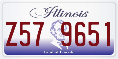 IL license plate Z579651