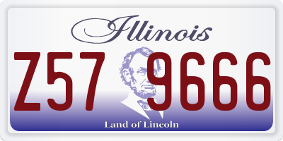 IL license plate Z579666