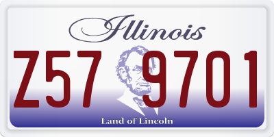 IL license plate Z579701