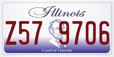 IL license plate Z579706