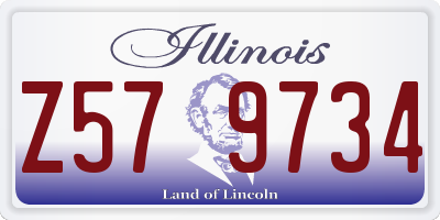 IL license plate Z579734